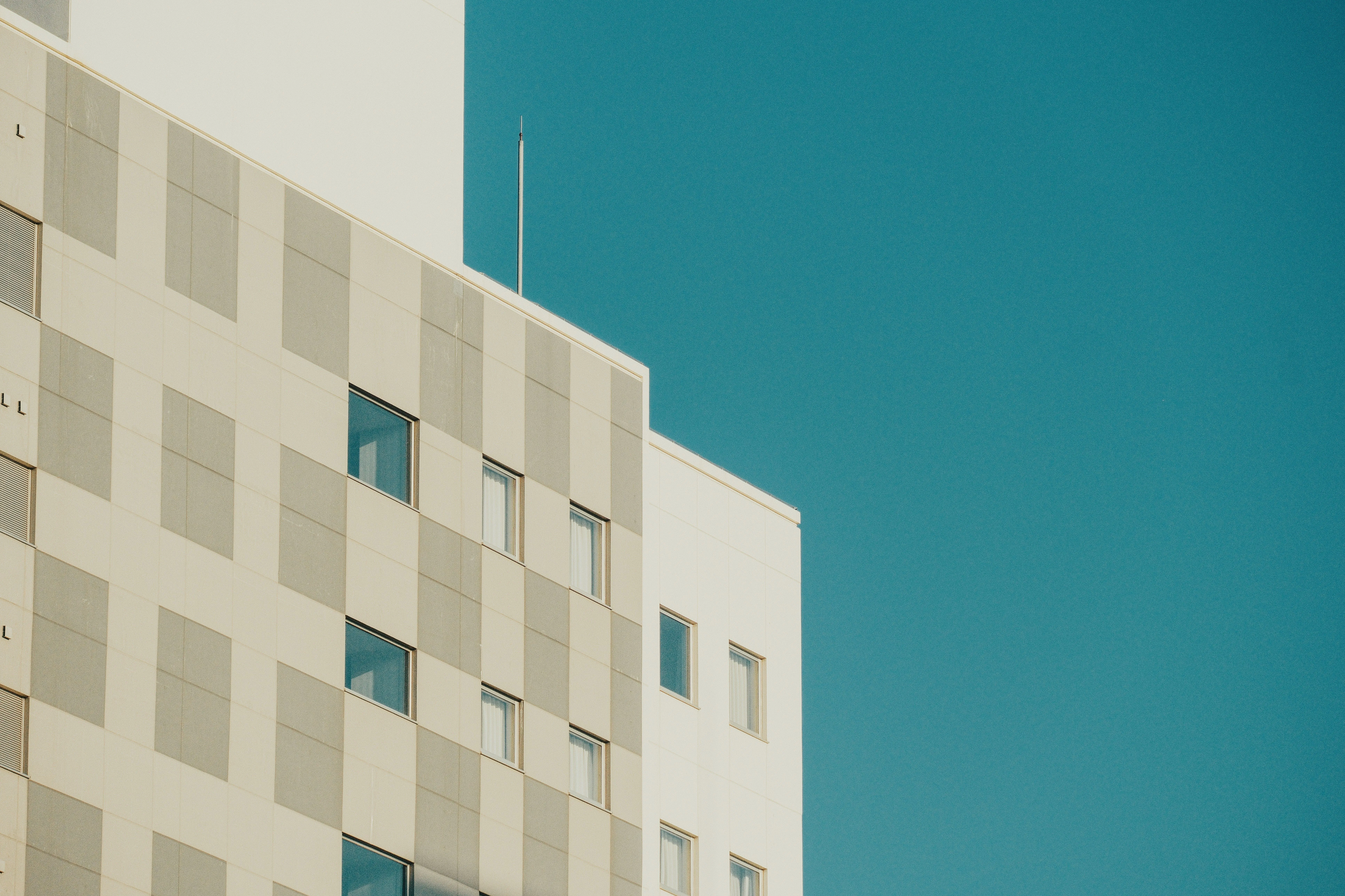 Building against a blue sky